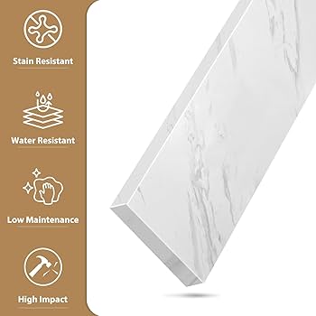 EQLOO 21 Inch Sidesplash in Venice White, Engineered Stone Side EQLOO 21 Inch Sidesplash in Venice White, Engineered Stone Side